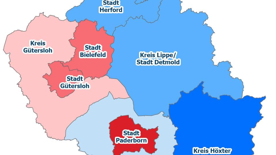 Grundstückswerte Regierungsbezirk Detmold