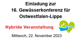 Einladung zur Gewässerkonferenz 2023