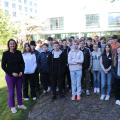 Gruppenfoto mit Regierungspräsidentin Anna Katharina Bölling zum Girls und Boys Day.